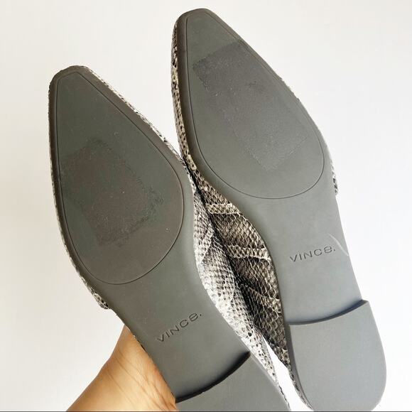 VINCE Gena Snake Print Leather Mule - Picture 6 of 7